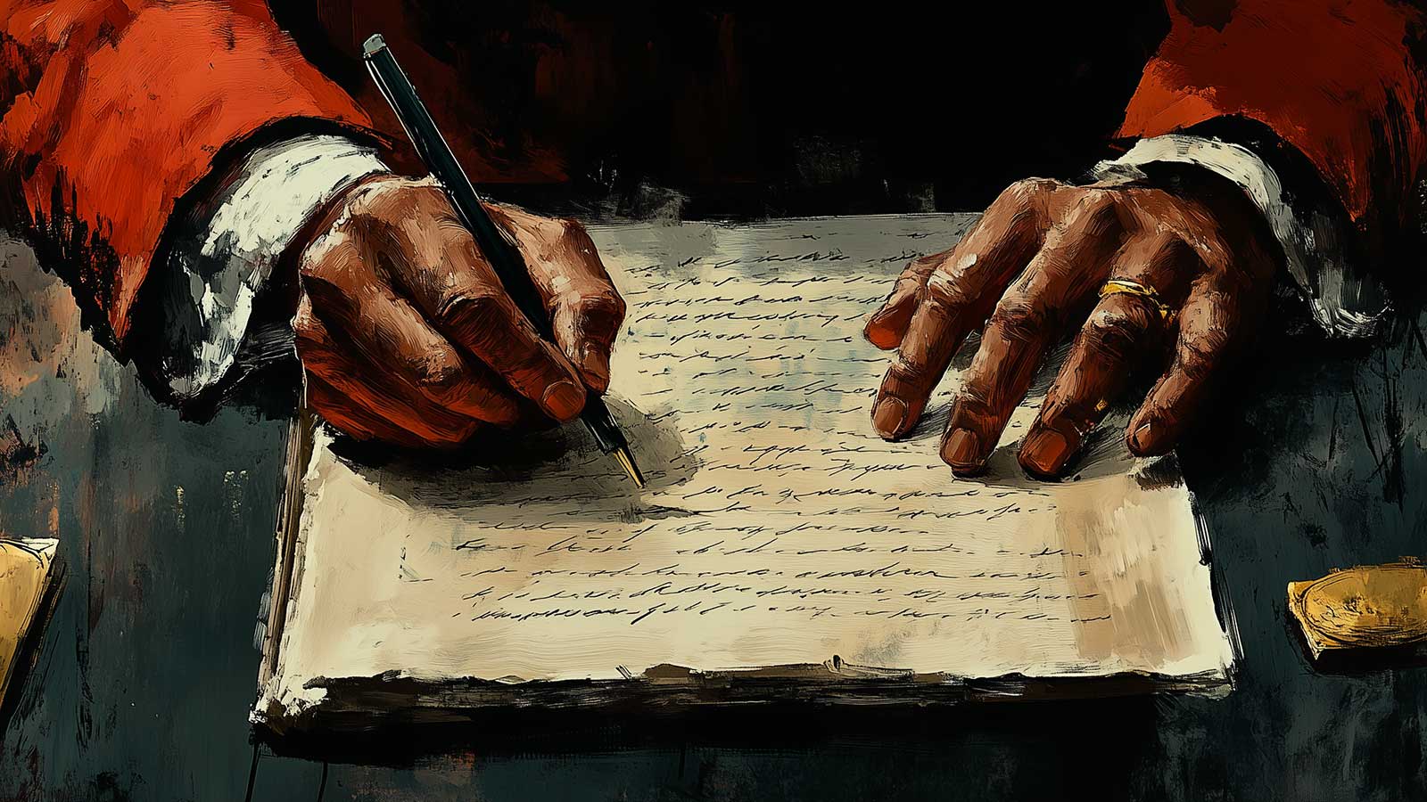 An AI-generated image of an early 20th century writer, not Paul Laurence Dunbar or anyone specific.