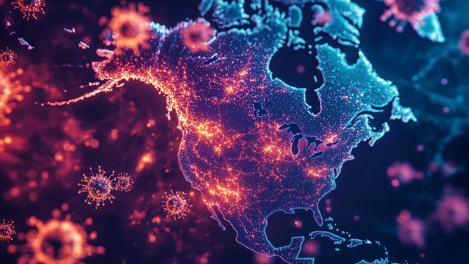 How AI pictures measles attacking Canada and the United States of America.