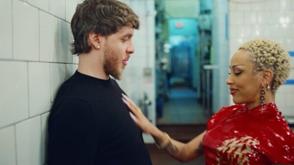 Scene from the Jack Harlow music video Just Us featuring Doja Cat.