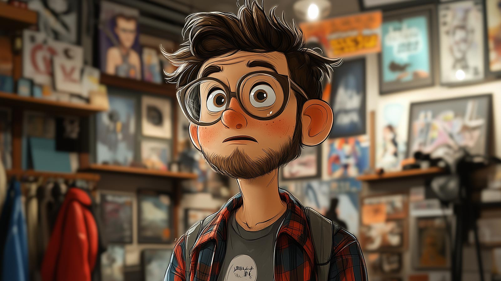 An AI-generated image of a fan that represents Comic-Con culture.