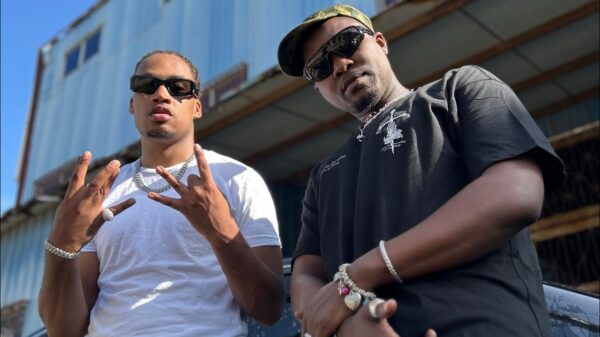 AK-SLIM and G Nako on the set of the Shuka Chini video shoot.