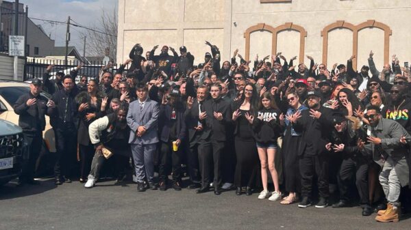 A group photo to honour Bishop Brigante at his funeral service.
