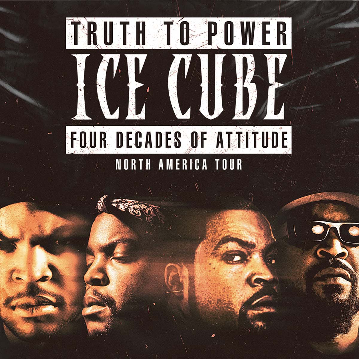 Promotional poster for the Ice Cube tour Truth To Power.