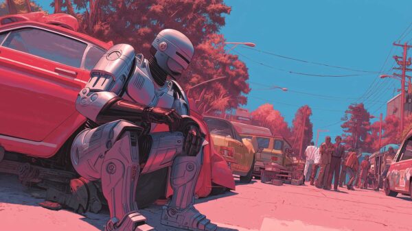 An AI-generated image of RoboCop.