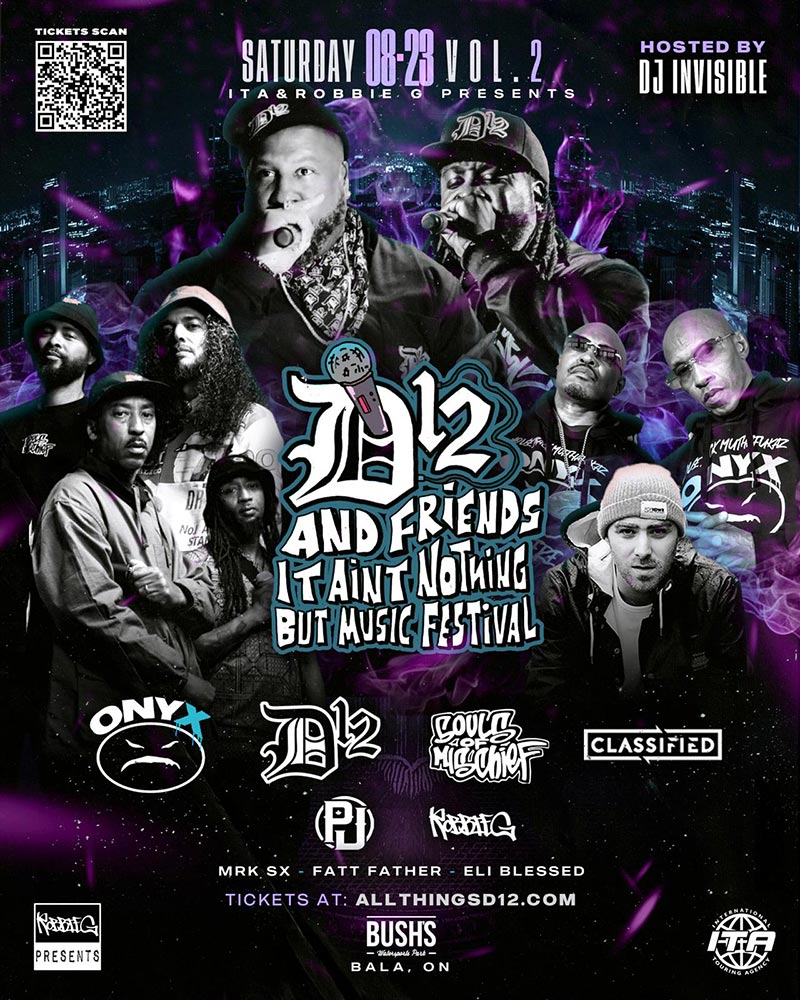 Another poster for a D12 festival date in Canada.
