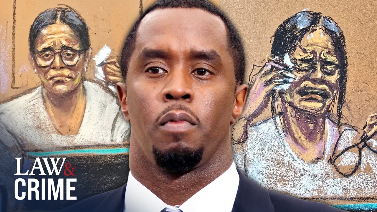 An image of an ex-assistant to Diddy giving a testimony at his trial.