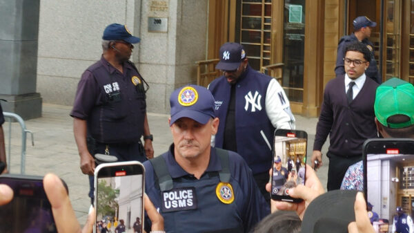 People leaving the courtroom on day 18 of the Diddy trial.