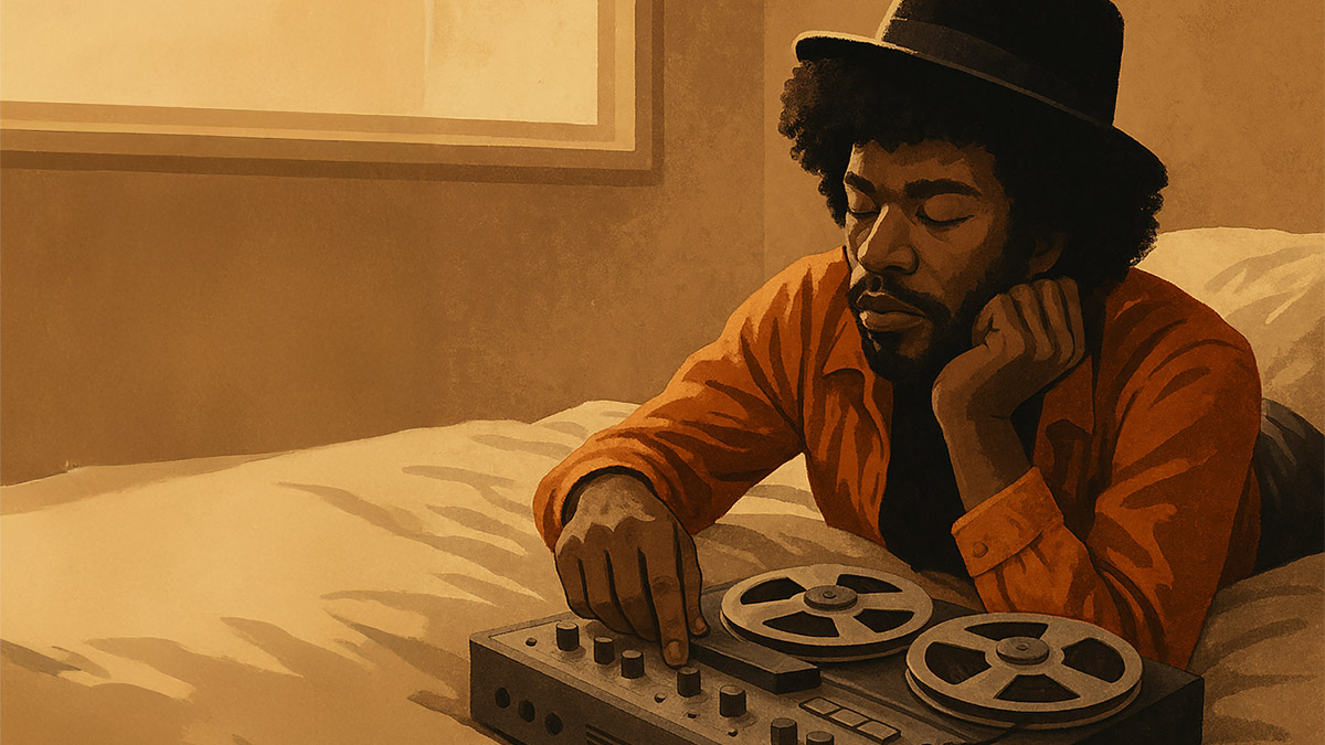 A digital illustration of legendary musician Sly Stone.