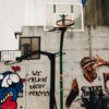 A graffiti piece paying tribute to Allen Iverson.