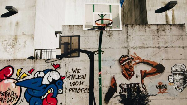 A graffiti piece paying tribute to Allen Iverson.