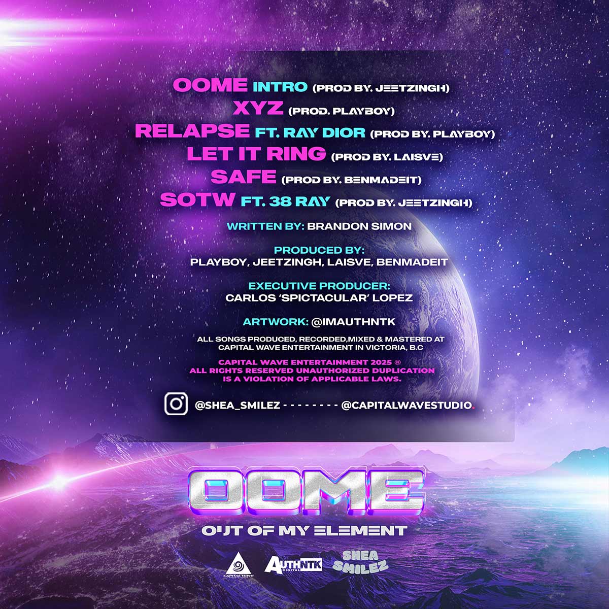 Artwork for OOME EP by Shea Smilez