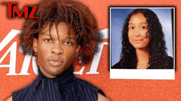 A TMZ title card for a video about D4vd and the homicide of Celeste Rivas.