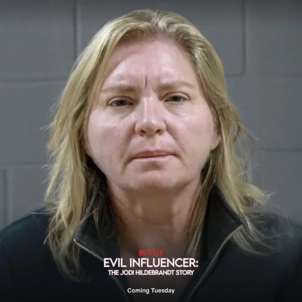 The artwork for the new Netflix documentary Evil Influencer: The Jodi Hildebrandt Story.
