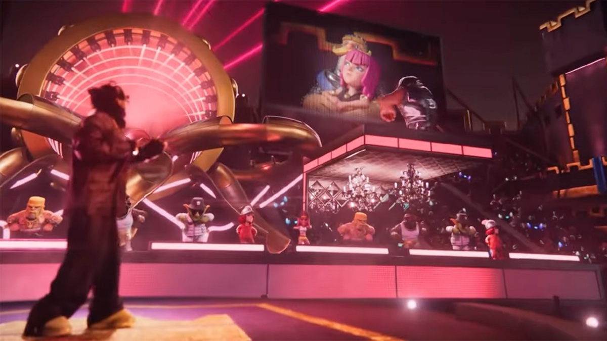 Lil Wayne Clash Royale halftime show parody scene referencing viral Coldplay concert scandal