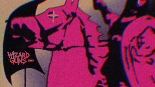 A pink knight and horse are featured on the official artwork for the Sayzee single Wizard Guns.