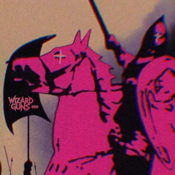A pink knight and horse are featured on the official artwork for the Sayzee single Wizard Guns.