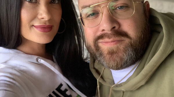 Bishop Brigante and his partner Melanie McVey pose for a selfie.