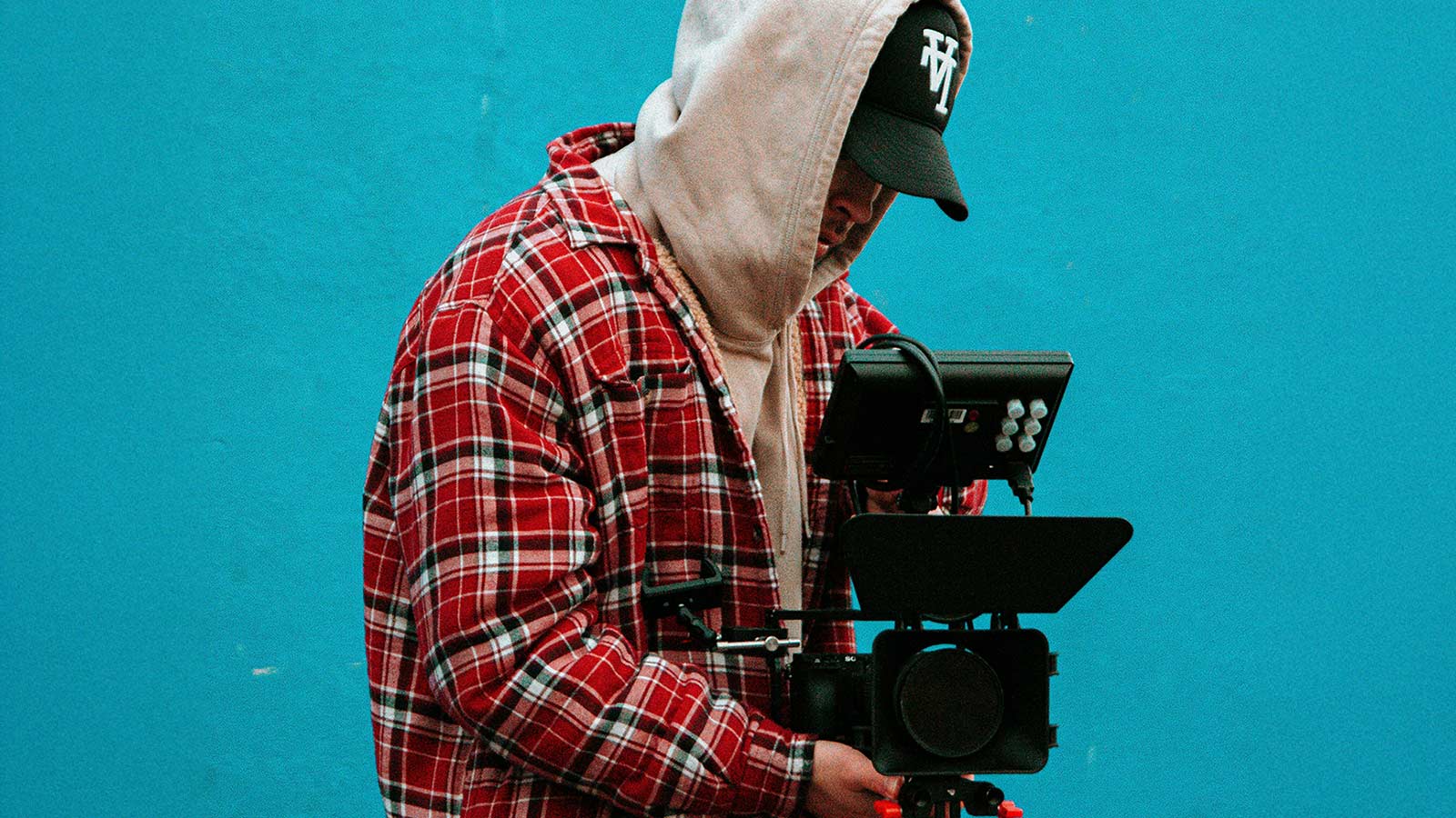 Independent filmmaker shooting video as Hollywood debates AI filmmaking after the Oscars.