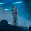Singer Miguel performs on stage in Toronto.