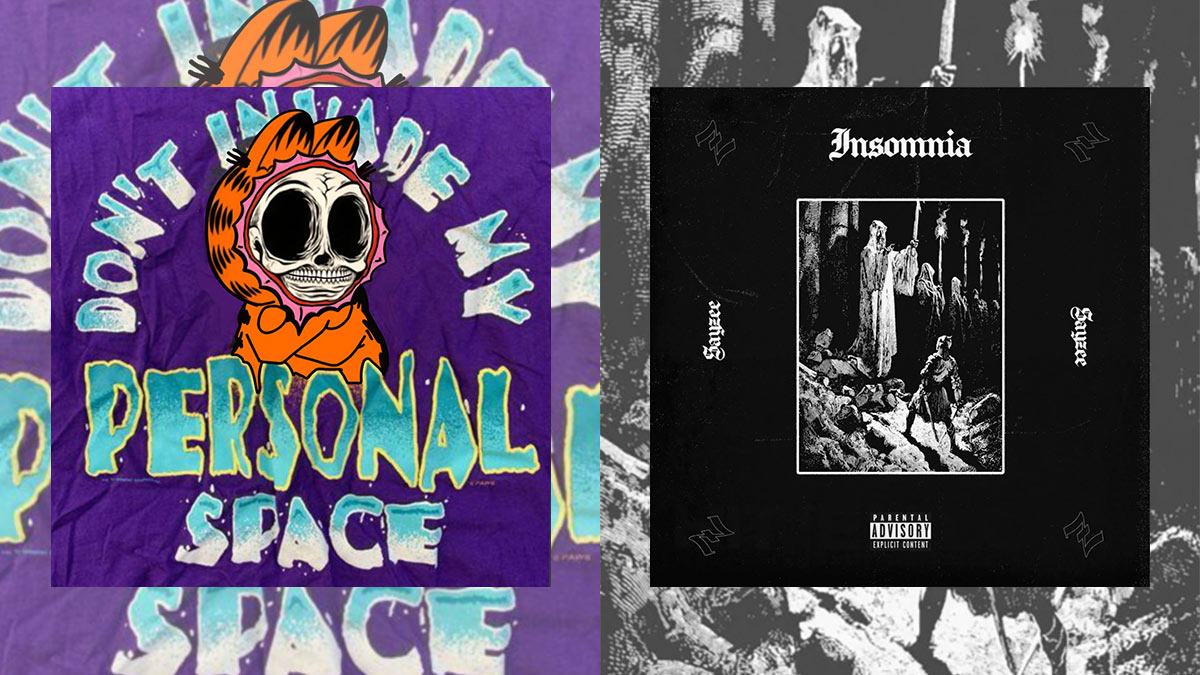 Artwork for Insomnia and Personal Space by Sayzee, side-by-side in a split image.
