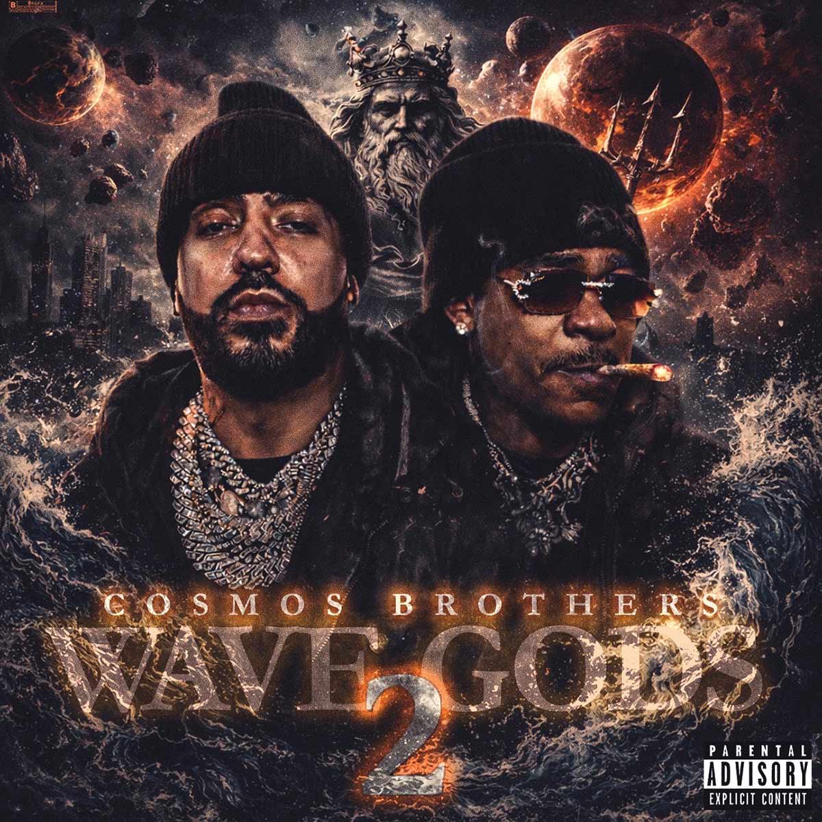 Artwork for the joint project Wave Gods 2: Cosmos Brothers by French Montana and Max B.