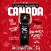 Promotional poster for the Canada vs Switzerland watch party in Ottawa.