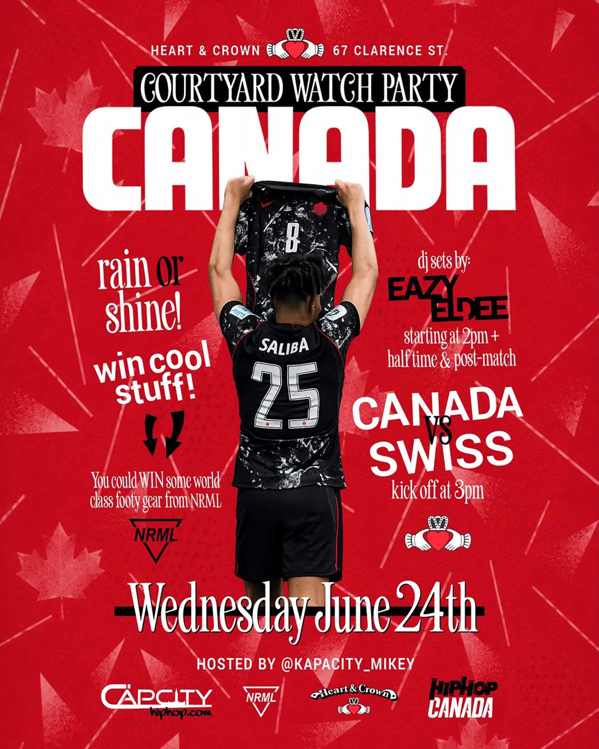 Promotional image for the World Cup for the Canada vs Switzerland match.