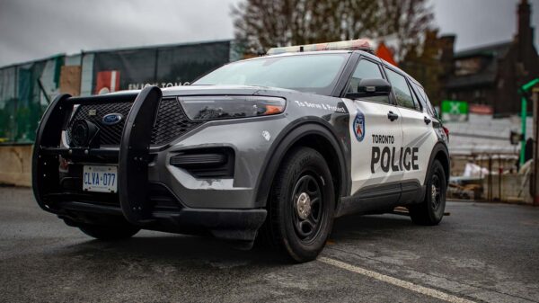 Toronto Police Service cruiser used to illustrate findings from Ontario police use of force data on racial disparities.