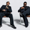 Usher and Chris Brown sit together ahead of their R&B tour stop in Toronto.