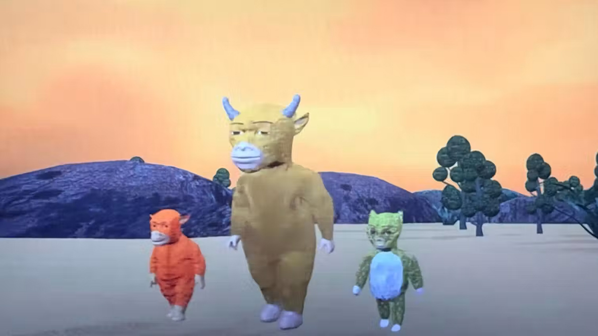 Three animated characters from the film Niu Lai.