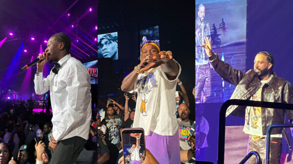 An image split three ways featuring artists that performed at Summer Jam 2026.