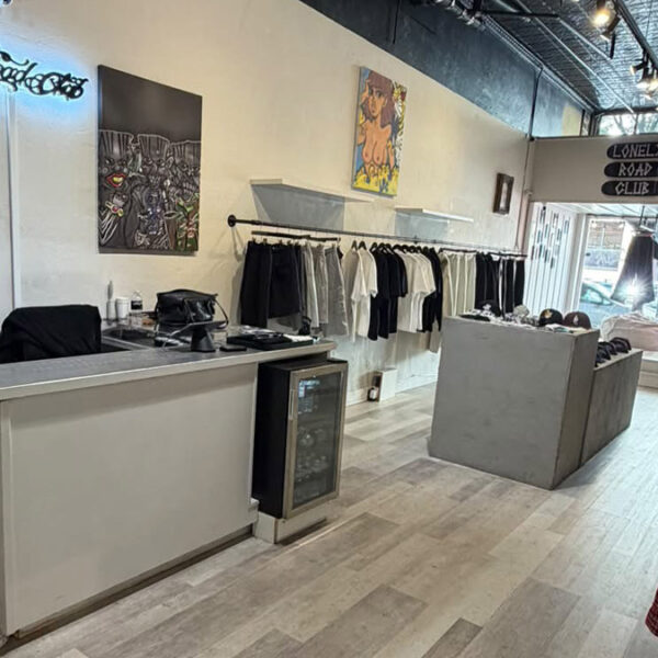 The inside of the Lonely Road Club flagship store.