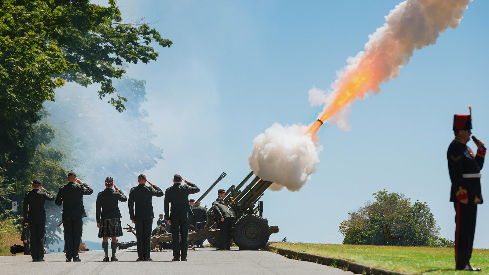 21 Gun Salute at Hallelujah Point in Stanley Park, Vancouver.